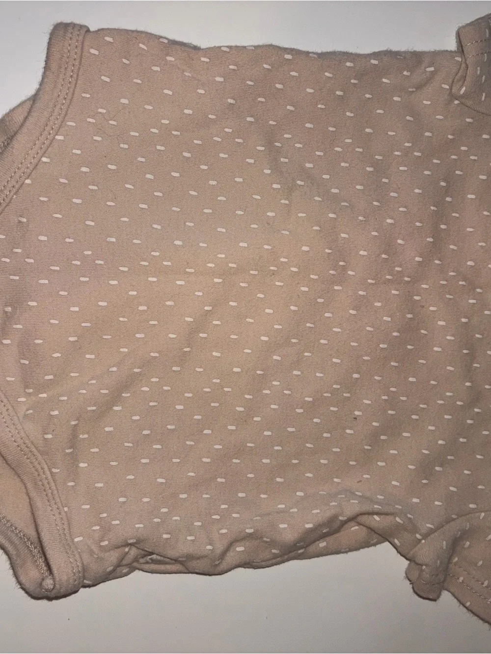 Soft Cotton Baby One-Piece Bodysuit Set — Pink, Cream & Tan